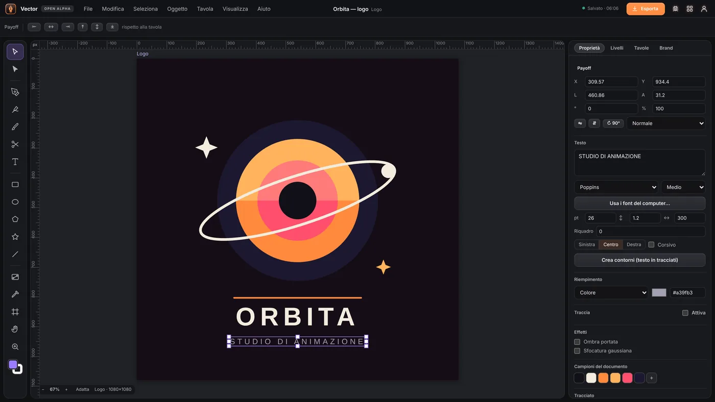 Logo vettoriale disegnato in DyxeLab Vector